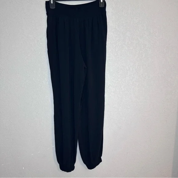 Aerie Women’s XS Elastic Waist Front Pleated Jogger Pants Black Athleisure - Picture 9 of 13